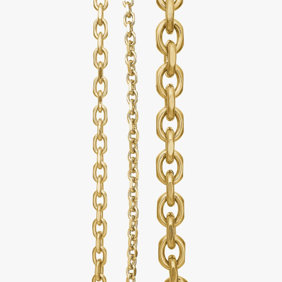 Camilla Krøyer Jewellery Anker Facet  Halskæde 18K Guldbelagt 3mm