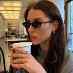 Ovale Hoops Sølvfarvet 20mm Stor