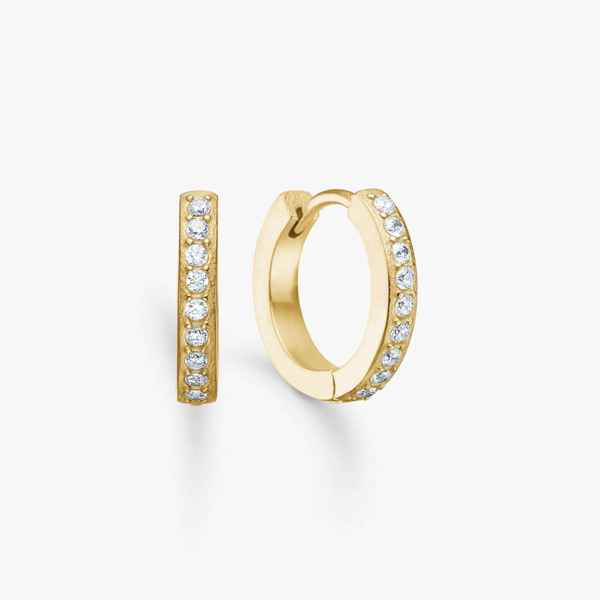 Camilla Krøyer Jewellery Krystal Creoler 18K Guldbelagt 10mm