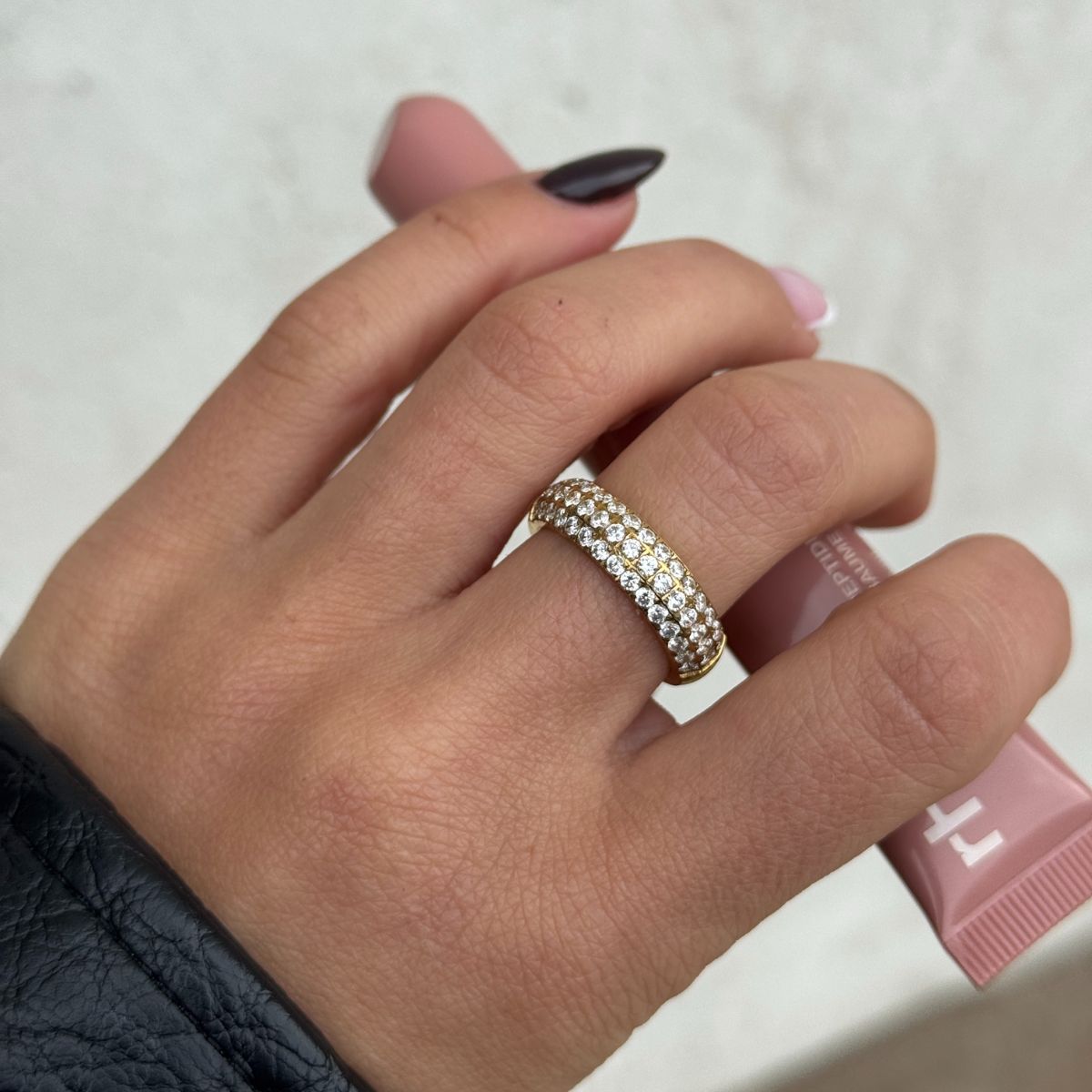 Krystal Band Ring 18K Guldbelagt 6mm