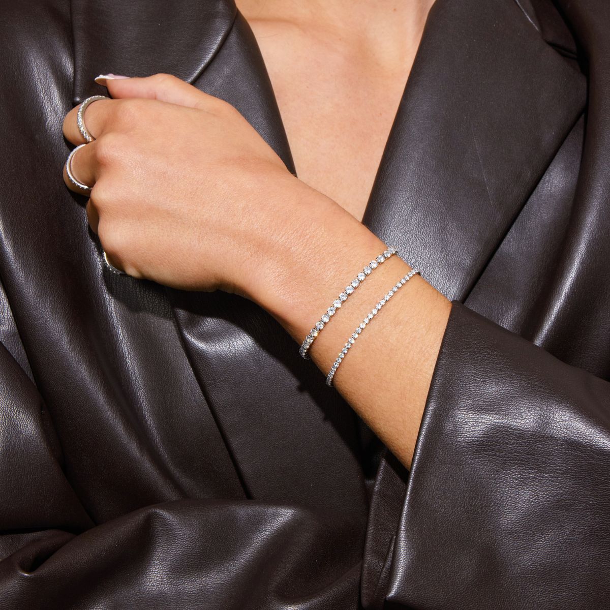 Crystal Bangle 18K gold plated 4mm