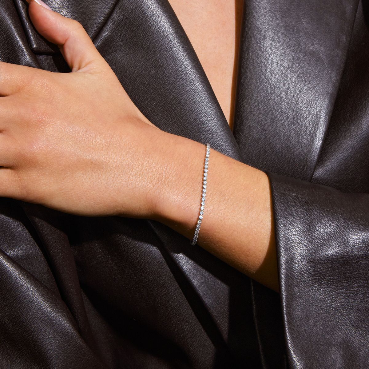 Crystal Bangle 18K gold plated 4mm