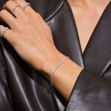 Crystal Bangle 18K gold plated 4mm