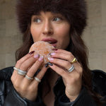 Krystal Band Ring 18K Guldbelagt 6mm