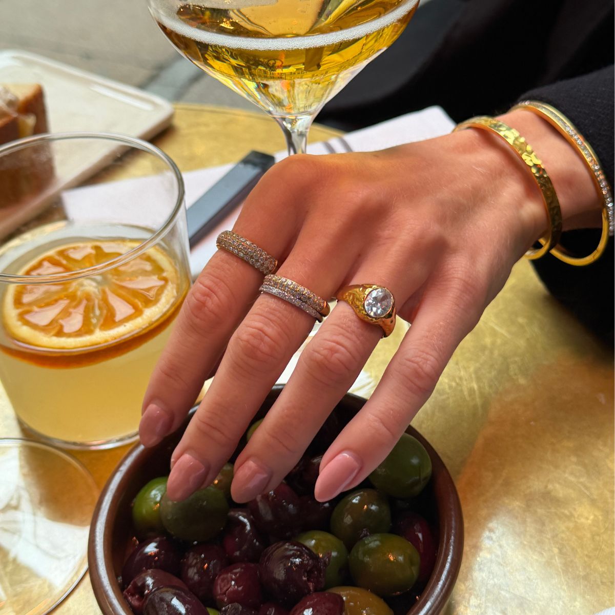 Krystal Band Ring 18K Guldbelagt 6mm