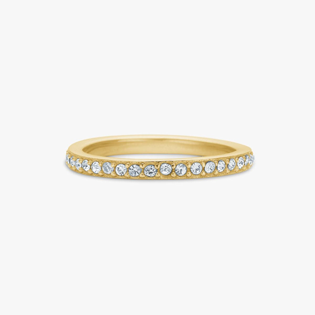 Camilla Krøyer Jewellery Krystal Band Ring 18K guldbelagt 2mm 