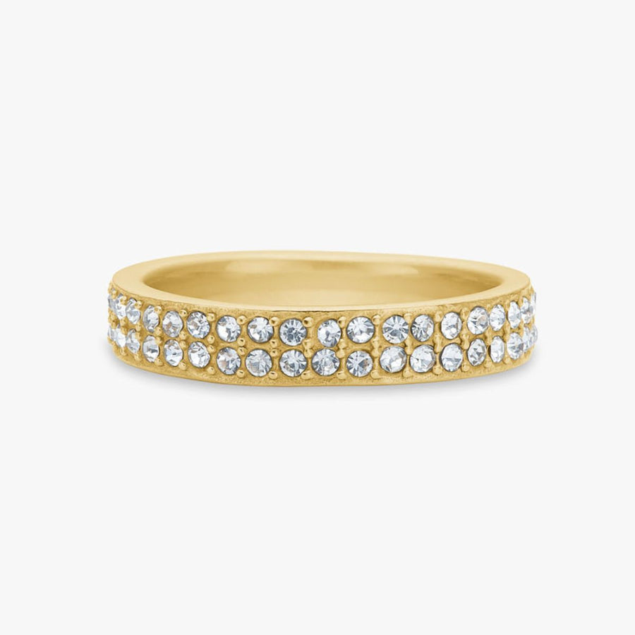 Camilla Krøyer Jewellery Krystal Band Ring 18K guldbelagt 4mm