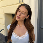 Scoria Heart Creoler 18K Guldbelagt Lille