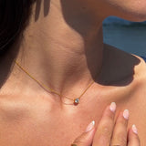 Floating krystal halskaede 18k guldbelagt Camilla Kroeyer Jewellery
