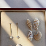 18k guldbelagt krystal perle drop oereringe