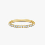 Crystal Band Ring 18K gold plated 2mm