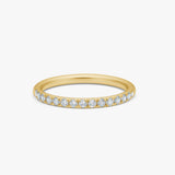 Crystal Band Ring 18K gold plated 2mm