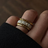 Scoria & Eternity Ring 18K Guldbelagt Sæt