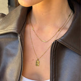 Melted Firkantet Halskæde 18K Guldbelagt Lille