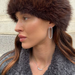 Armor Faceted Pearl Earrings 18K Gold Plated 7mm 