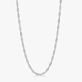 Twisted Halskæde Sølvfarvet