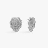 Wind Fold Earrings Silver