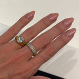 Crystal Band Ring 18K gold plated 6mm