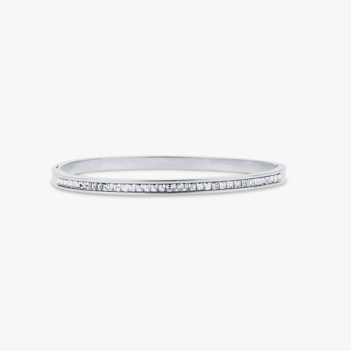 Camilla Krøyer Jewellery Krystal Bangle Sølvfarvet 4mm