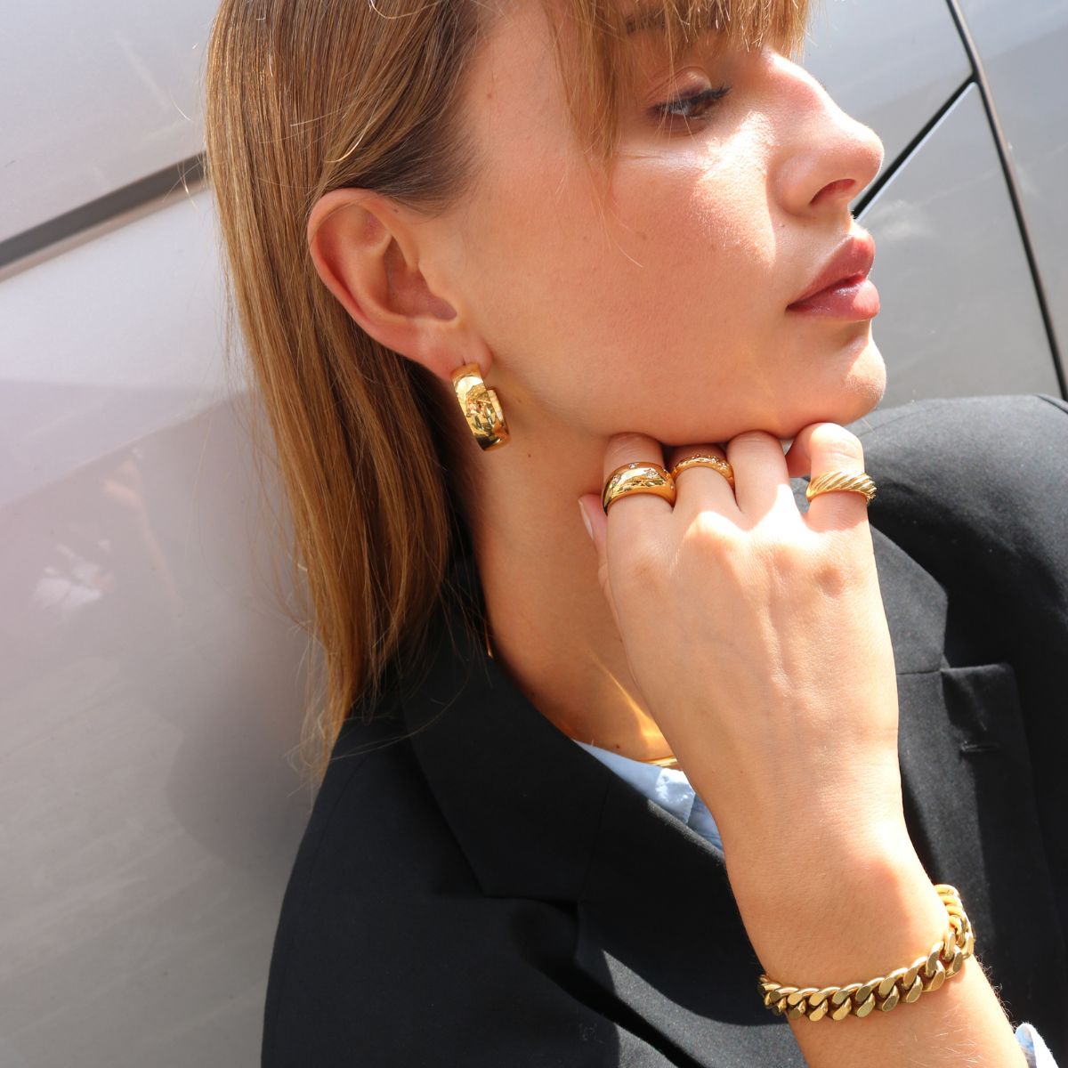 Camilla Krøyer Jewellery Chunky Hoops 18k Guldbelagt Stor