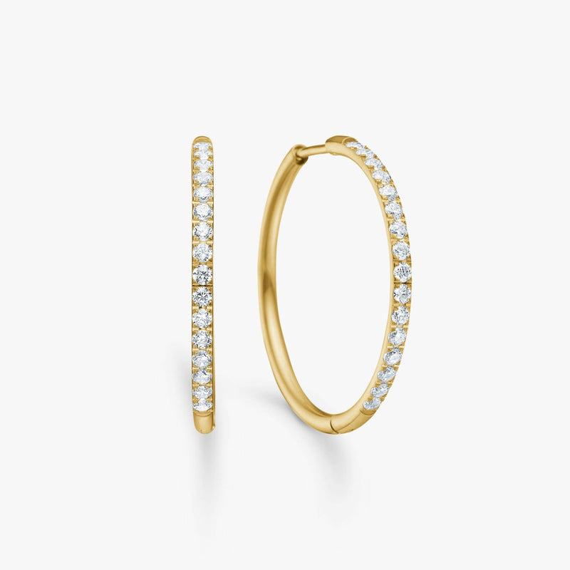 Classic Krystal Creoler 18K Guldbelagt 25mm
