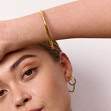 Oval Dome Bangle 18K Guldbelagt