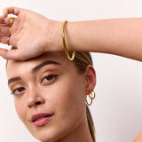 Oval Dome Bangle 18K Guldbelagt