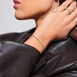 Tennis Krystal Armbånd 18K Guldbelagt 3mm