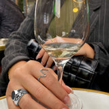 Wave Ring Sølvfarvet