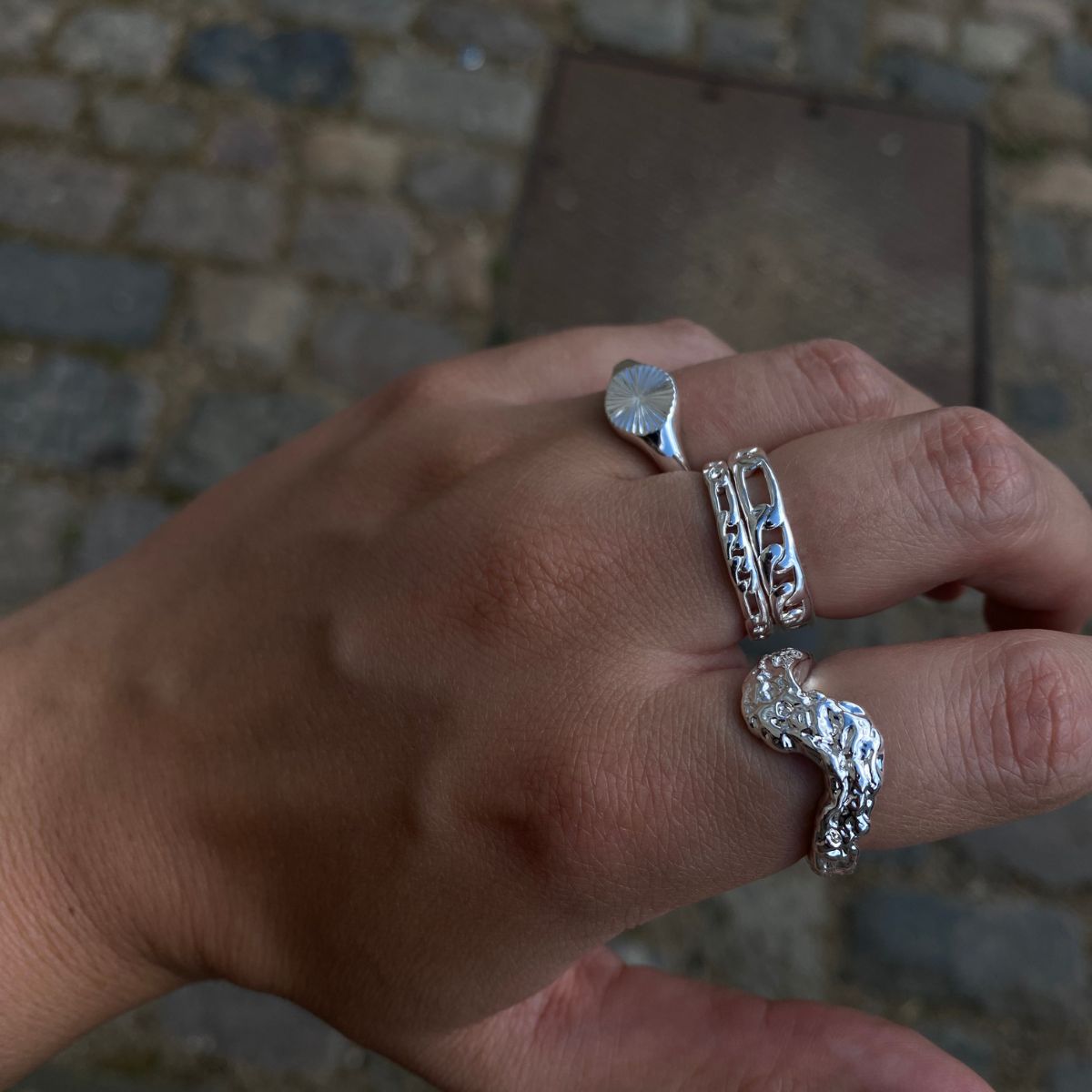 Camilla Krøyer Jewellery Figaro Ring 925S Sølvbelagt 5mm