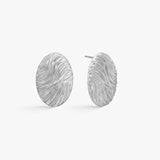 Wind Oval Earrings Silver