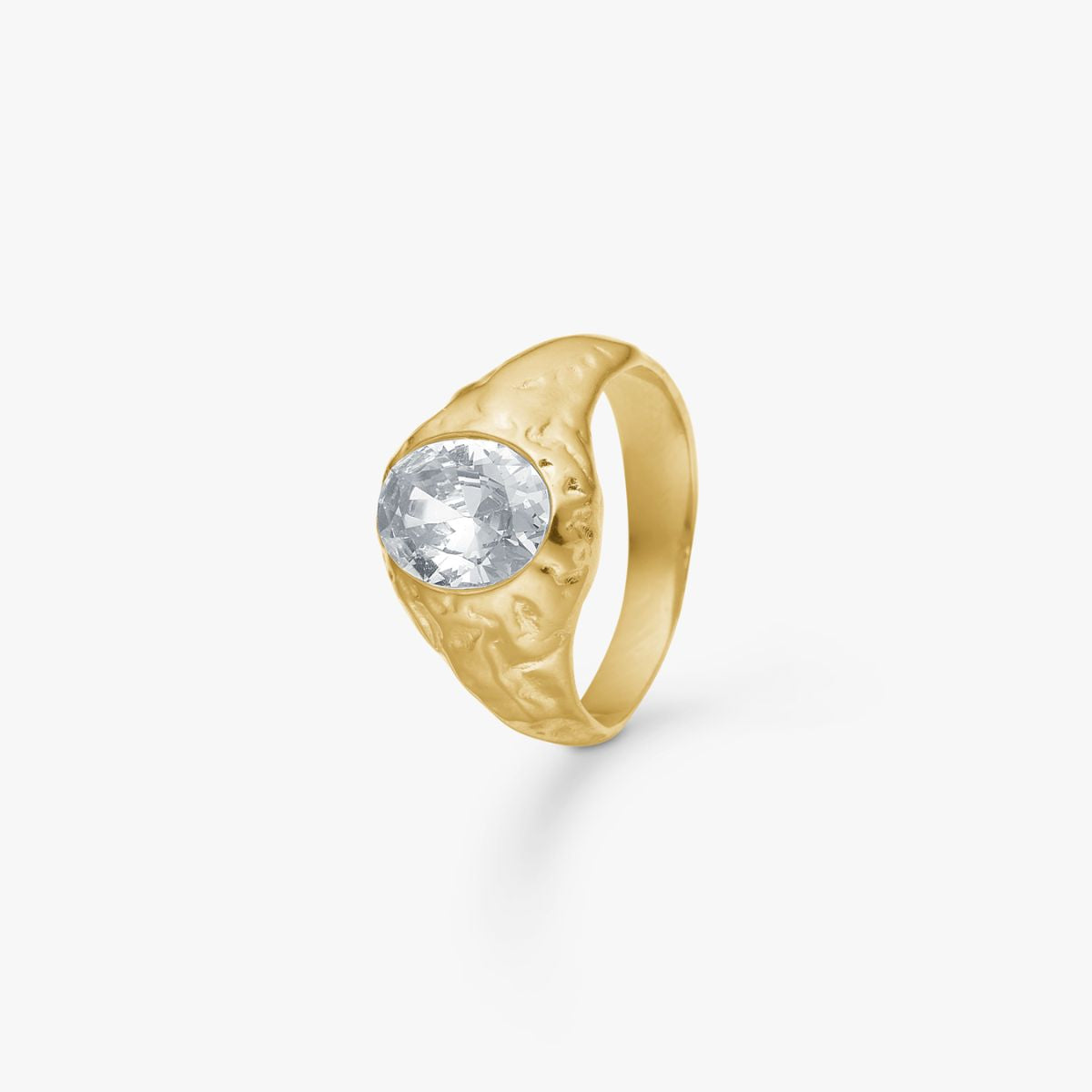Crystal Band Ring 18K gold plated 6mm