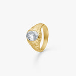 Crystal Band Ring 18K gold plated 6mm