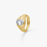 Crystal Band Ring 18K gold plated 6mm