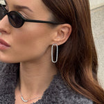 Armor Faceted Pearl Earrings 18K Gold Plated 7mm 