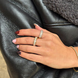 Krystal Band Ring 18K Guldbelagt 6mm