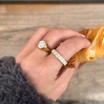 Crystal Band Ring 18K gold plated 6mm