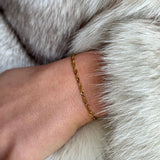 Oval Dome Bangle 18K Gold Plated