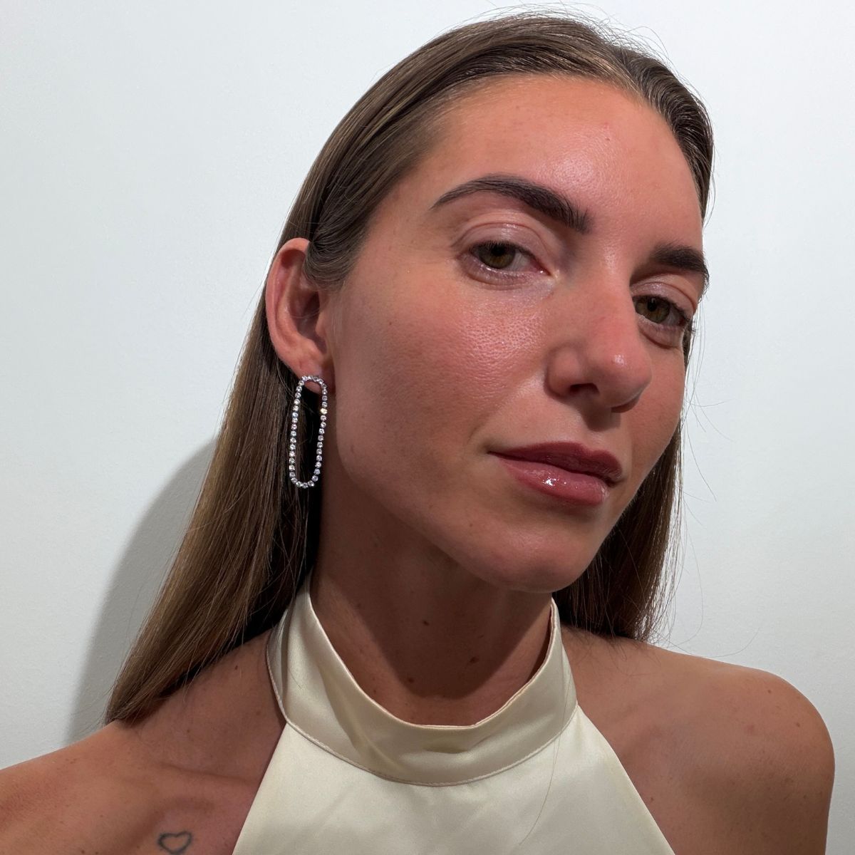 Armor Faceted Pearl Earrings 18K Gold Plated 7mm 