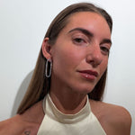 Armor Faceted Pearl Earrings 18K Gold Plated 7mm 