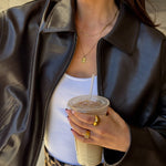 Melted Firkantet Halskæde 18K Guldbelagt Lille