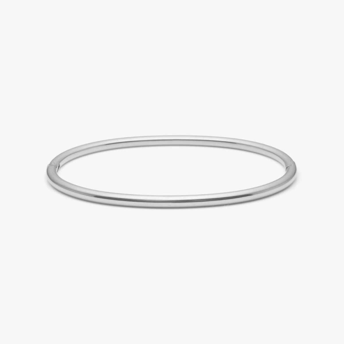 Oval Dome Bangle Silver