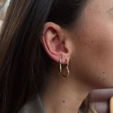 Heart Krystal Creoler 18K Guldbelagt Lille