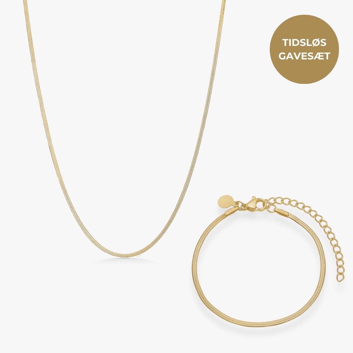 Flad Slange Armbånd 925 Sølvbelagt 4mm