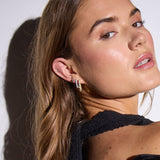 Firkantet Krystal Creol Sæt & Studs 18K Guldbelagt