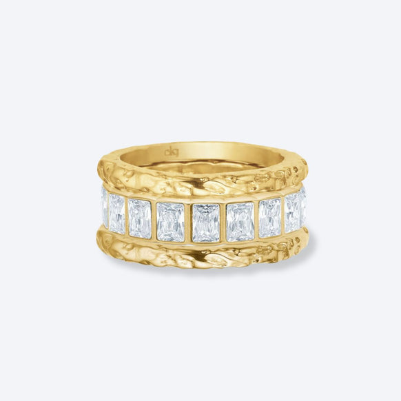Scoria & Eternity Ringe 18K Guldbelagt Sæt