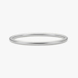 Oval Dome Bangle Sølvfarvet