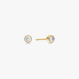 Camilla Krøyer Jewellery Krystal Stud Øreringe 18K Guldbelagt 3mm 