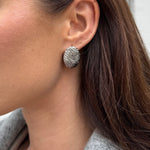 Wind Oval Earrings Silver