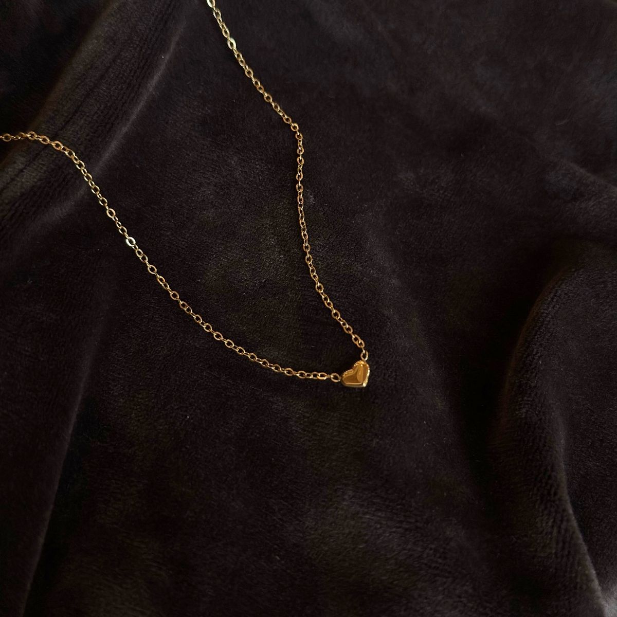 Mini Heart Halskæde 18K Guldbelagt